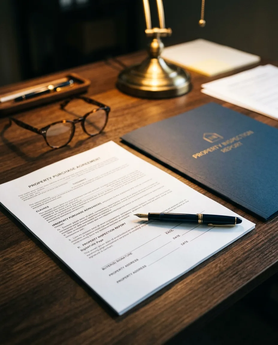 Real estate contract and closing documents