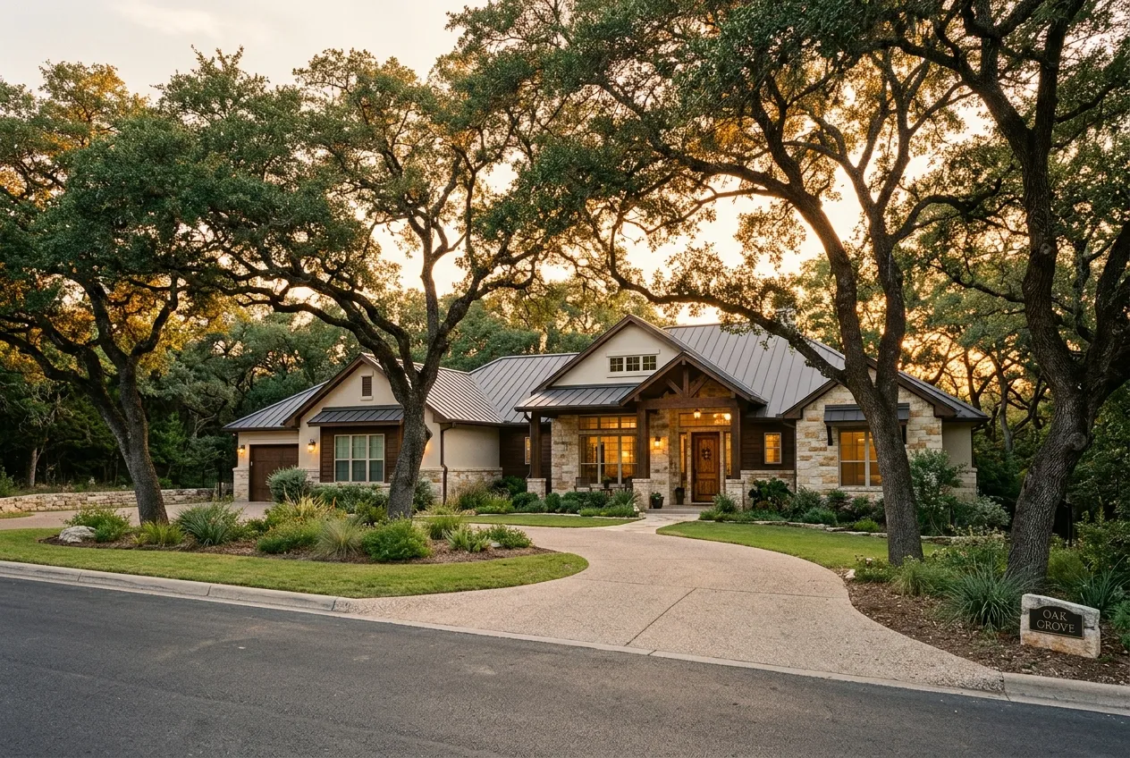 Front exterior of a Hill Country home reviewed with practical buyer guidance